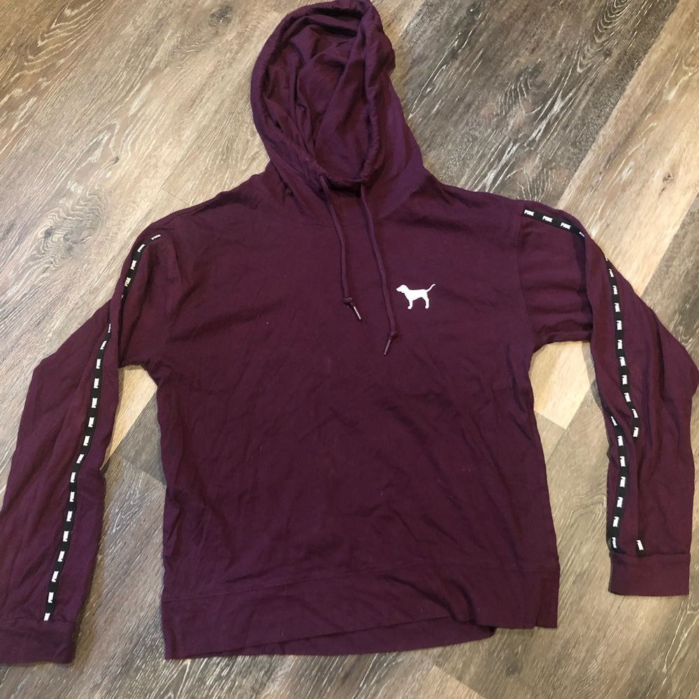 maroon victoria secret PINK hoodie